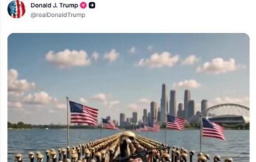 Trump posta esercito di Donald Ducks le papere armate a difesa del Lago America 364x230