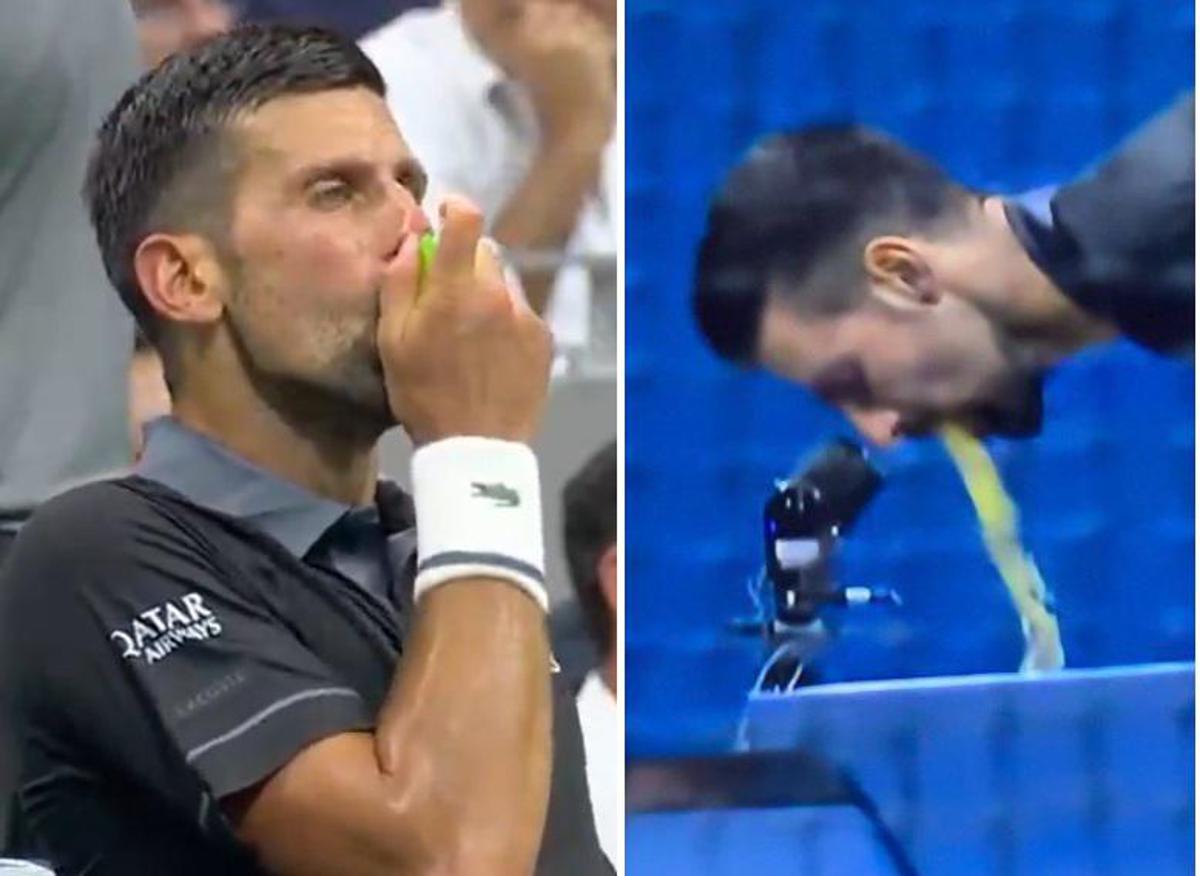 US Open, Djokovic e i problemi fisici: vomito e inalatore in campo