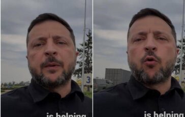 Zelensky e il video misterioso Da dove spuntano auto e camion 364x230