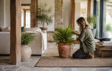 Biophilic design domestico: luce, piante, texture e colori