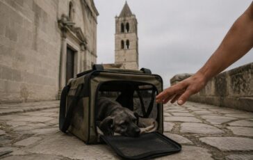 Cane abbandonato davanti alla chiesa di San Michele: la vicenda che scuote Erice
