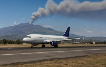 Cenere vulcanica dell'Etna: disagi ai voli e dirottamenti negli aeroporti siciliani