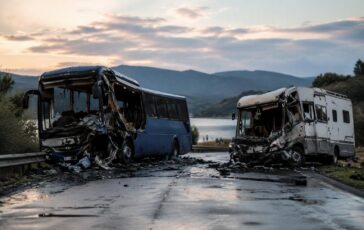 Incidente mortale tra pullman e camper: bilancio pesante al confine tra Lazio e Umbria