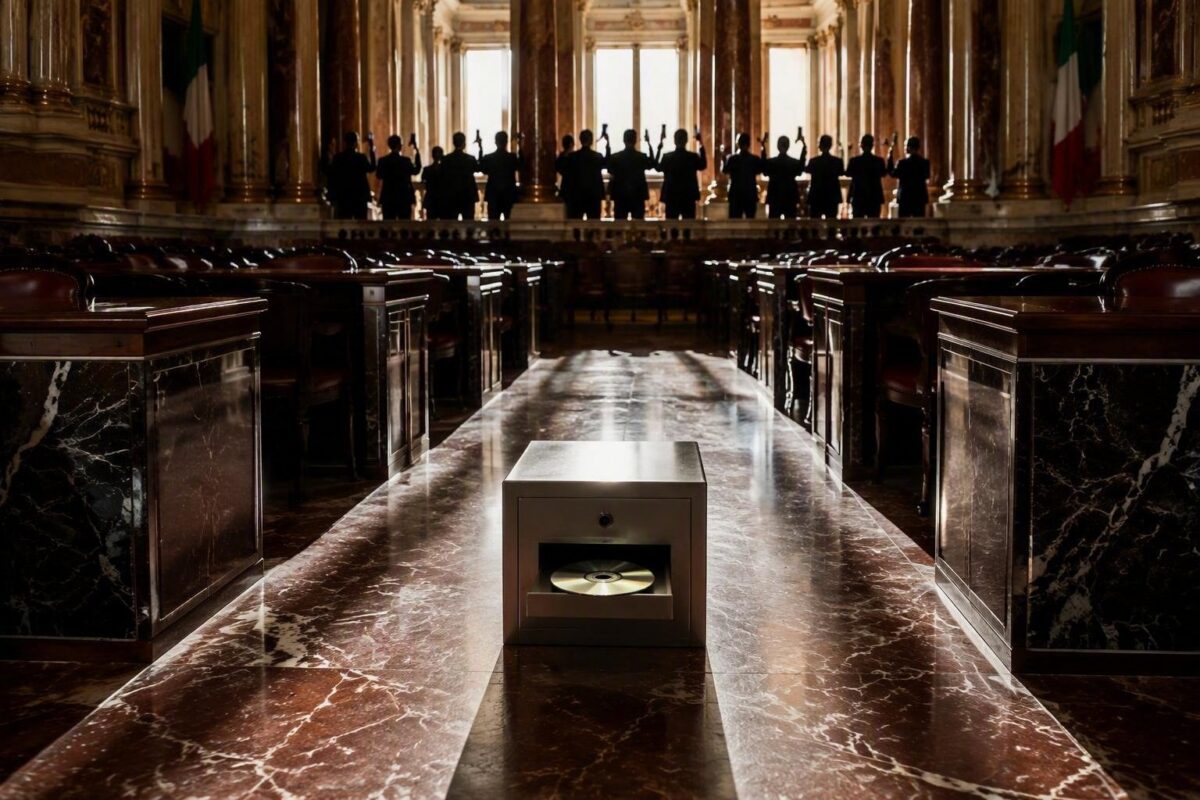 Movimento 5 Stelle contro il governo Meloni: la protesta in Aula con cassaforte e cd