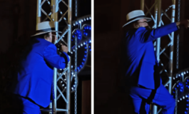 Al Bano acrobazie a 83 anni canta e. si arrampica sul palco Il video 265x160