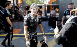 Antonelli torta in faccia al Gp di Monza la vendetta del box Mercedes contro Kimi 265x160