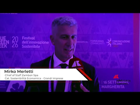 Blue Green Economy Award 2026: Merletti (Zambon SPA), ‘il contributo di tutti in tema di