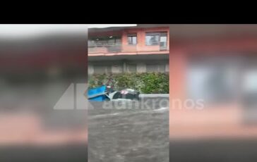 Bomba dacqua su Roma Corso Francia allagato 364x230