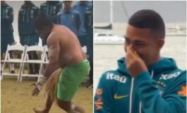 Brasile i giocatori ridono durante rito indigeno prima della sfida con lAustralia cose successo 265x160