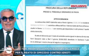Delitto di Garlasco la moglie di Giovanni Ferri presenta denuncia in procura per far riaprire caso Si indaghi per omicidio 364x230