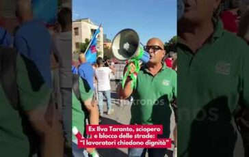 Ex Ilva Taranto sciopero e blocco delle strade I lavoratori chiedono dignita 364x230