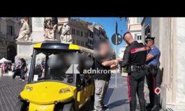 Invasione golf car a Roma blitz e controlli dei carabinieri nel centro della Capitale 265x160
