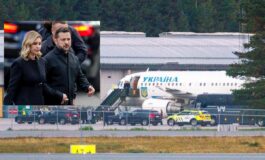 Laereo di Zelensky ha rischiato di essere colpito da un drone in volo per Oslo 265x160