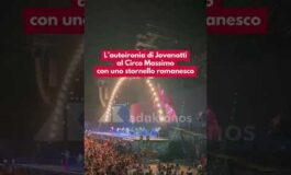 Lautoironia di Jovanotti al Circo Massimo con uno stornello romanesco 265x160
