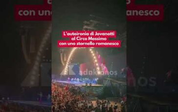 Lautoironia di Jovanotti al Circo Massimo con uno stornello romanesco 364x230