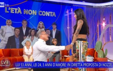 Lui ha 53 anni lei 24 a La volta buona arriva la proposta di matrimonio a sorpresa 364x230