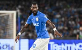 Napoli lesione di primo grado alladduttore lungo della coscia destra per Anguissa 265x160