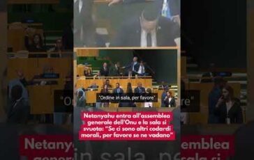 Netanyahu entra allassemblea generale dellOnu e la sala si svuota 364x230