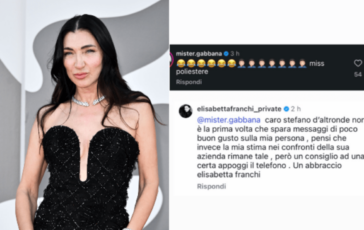stefano gabbana stronca elisabetta franchi il botta e risposta social dopo il red carpet a venezia 2