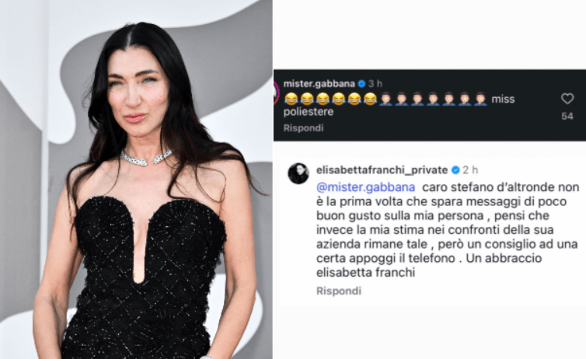 Stefano Gabbana slams Elisabetta Franchi, the social media backlash after the Venice red carpet.