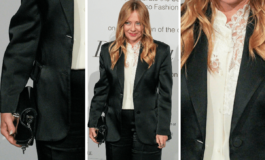 Tailleur nero e camicia bianca alla cena della Fashion Week Meloni sceglie Ermanno Scervino 265x160