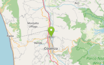 Terremoto oggi a Cosenza scossa di magnitudo 3.7 avvertita in tutta la provincia 364x230