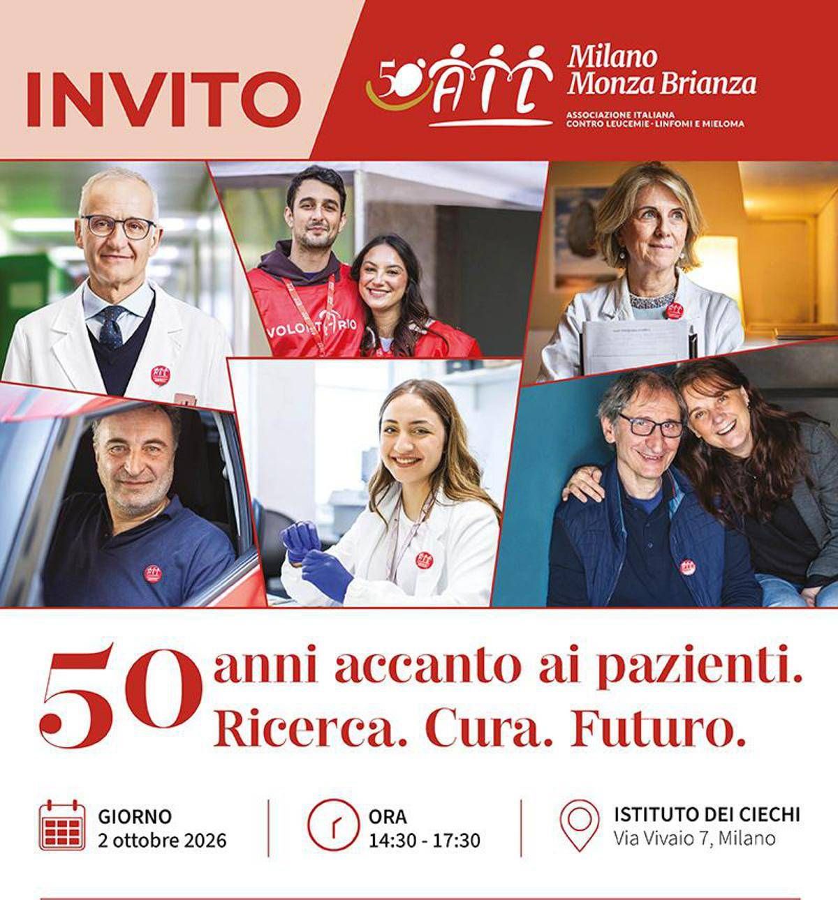 Tumori, Ail Milano Monza Brianza: "50 anni con i pazienti e per la ricerca onoematologica"