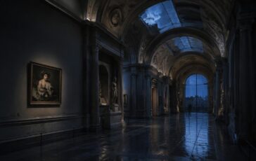 Acqua inesperta nei Uffizi: il Bacco di Caravaggio sotto il lucernario