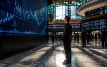 Borsa giapponese in rialzo, yen in caduta