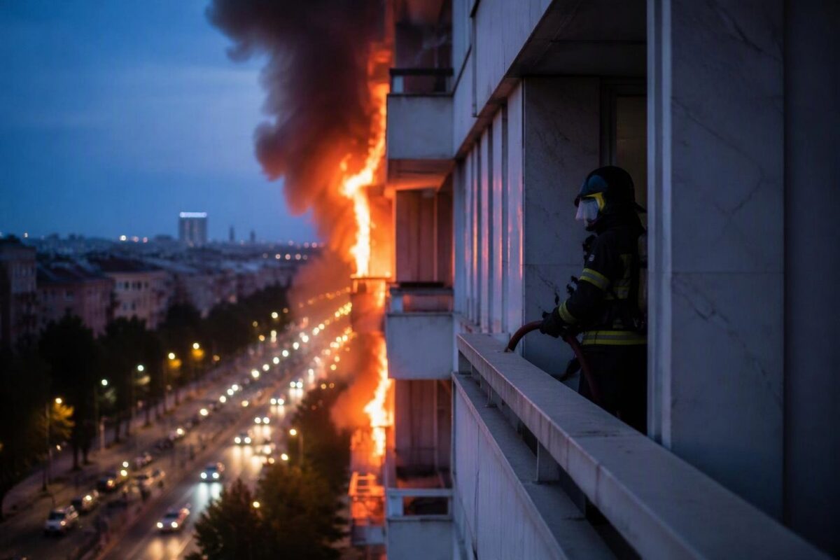 Fiamme a viale Palmiro Togliatti: vigili del fuoco intervengono a Roma