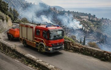 Incendio a Taormina: le drammatiche ore di emergenza e gli interventi