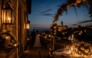 Matrimonio di Damiano David e Dove Cameron nella Val d’Orcia