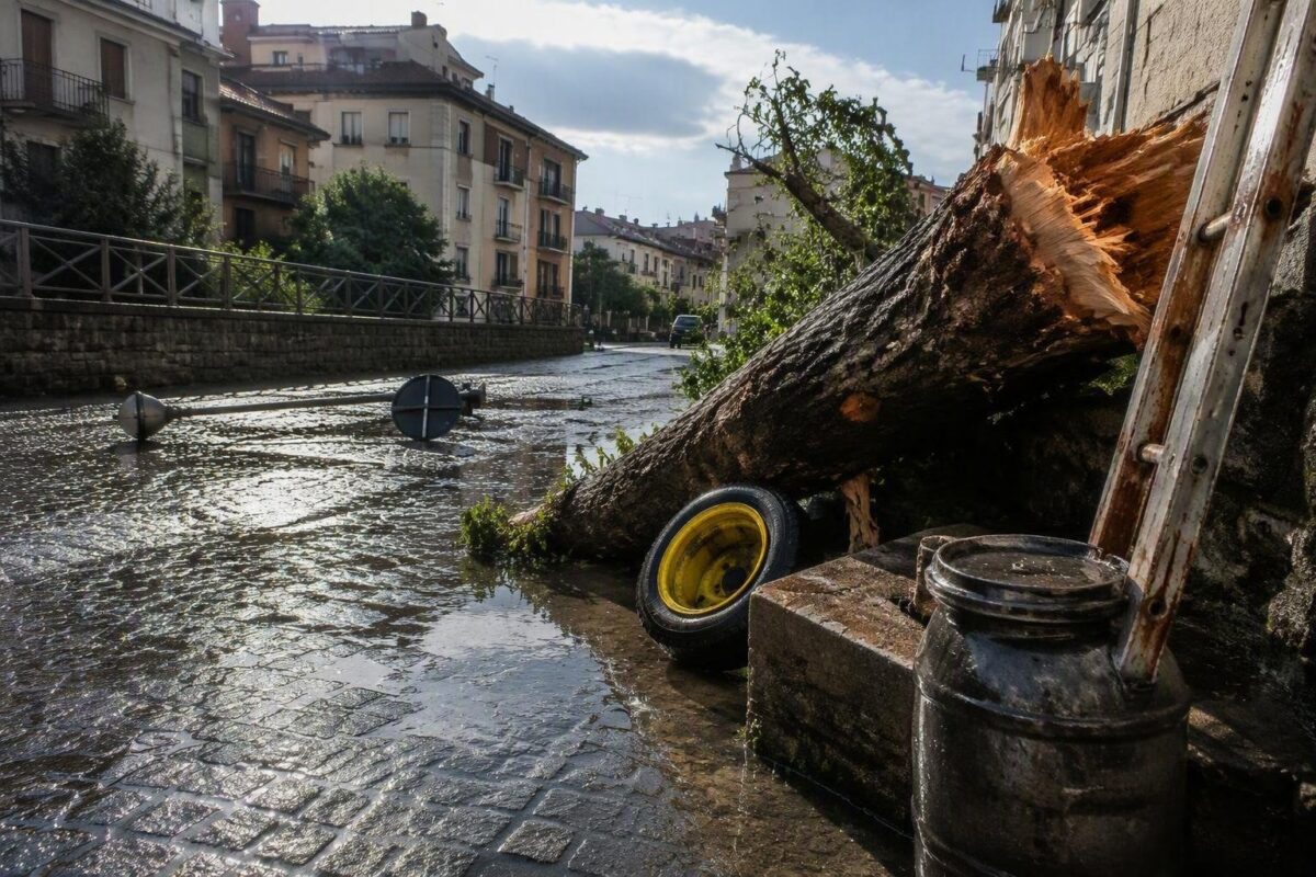 Heavy rain hits Potenza: severe weather hits with exceptional rain and wind.