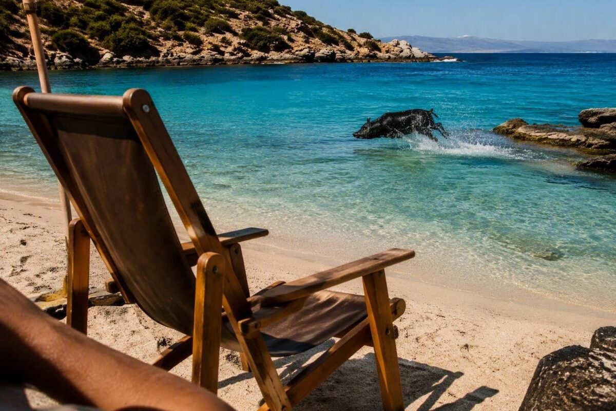 Scopri la spiaggia dei maiali di Atokos, nuova meta virale nel Mar Ionio