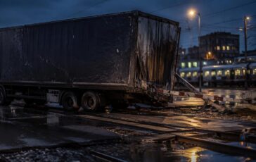 Treno Intercity Gdynia-Zielona Góra coinvolto in collisione con camion