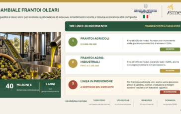 Agricoltura Ismea 40 mln per frantoi con Cambiale Frantoi Oleari 364x230