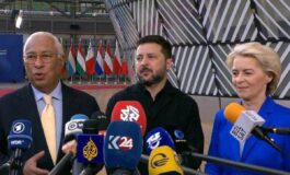 Consiglio Ue accoglie Zelensky Puoi contare su di noi. Il presidente ucraino Voi veri leader 265x160