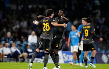Contatto Beukema Balerdi sul gol del 3 3 proteste in Napoli Roma 364x230