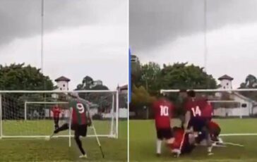 Finale di calcio tra giocatori amputati maxi rissa a colpi di stampelle 364x230