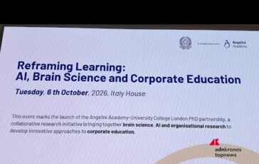 Formazione e intelligenza artificiale Angelini Academy e UCL firmano un accordo triennale per 364x230
