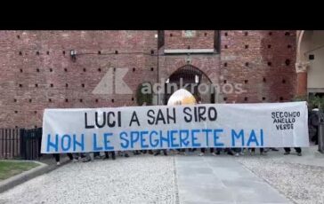 giu le mani da san siro il coro dei tifosi dellinter prima della presentazione del nuovo stadio 2