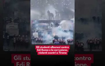 gli studenti albanesi contro edi rama e la corruzione violenti scontri a tirana 2