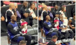 James gioca con una bambina LeBron versione babysitter in Nba 265x160