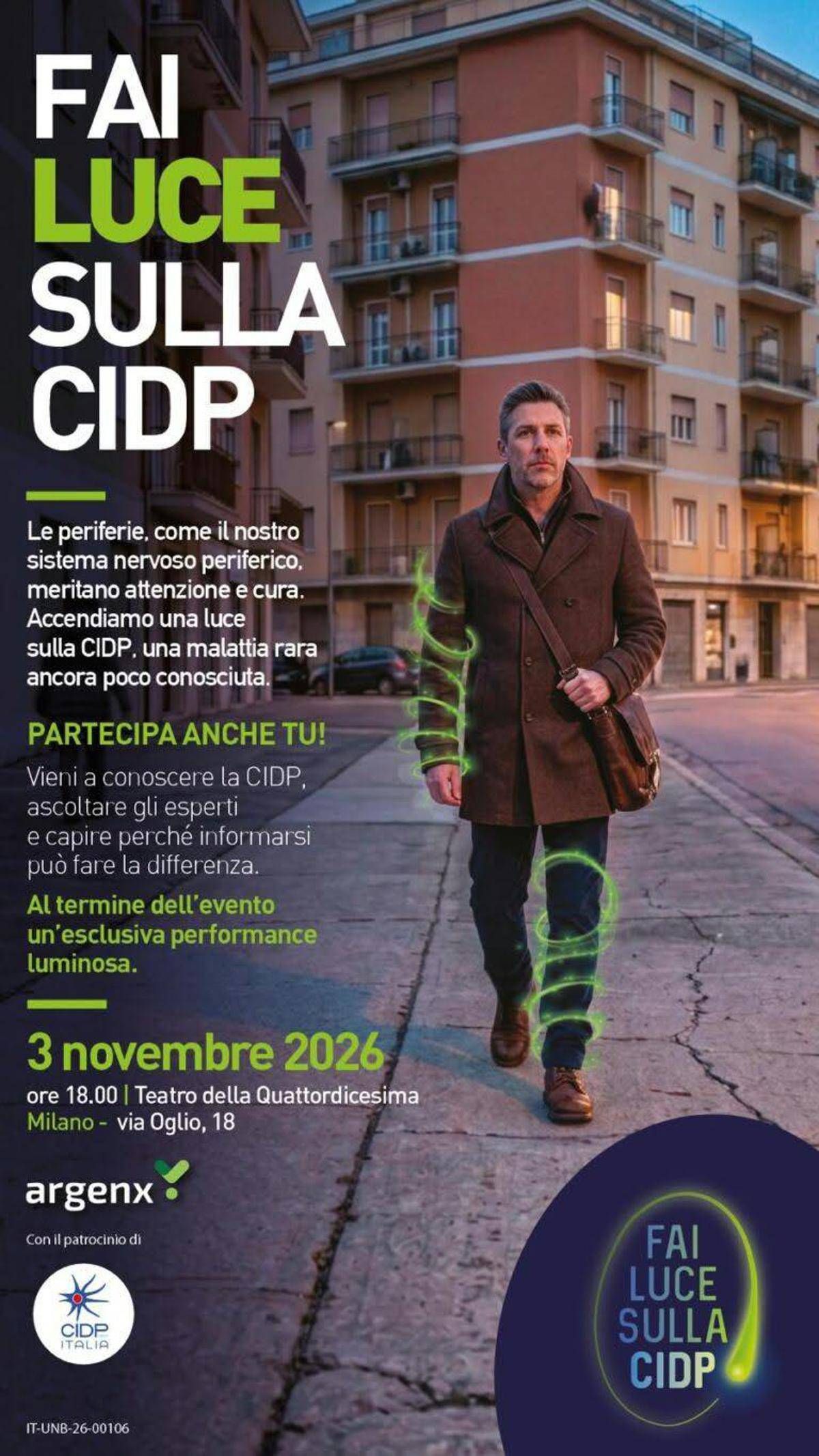 Malattie rare: 'fai luce sulla Cidp', parte da Milano campagna itinerante che porta la neurologia in periferia