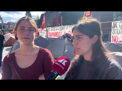 Sciopero generale a Roma, la notte in tenda dei manifestanti: ""Chiediamo risposte chiare su