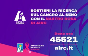 Serie A Women in campo con il Nastro rosa di Fondazione Airc 364x230