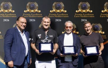 Totti e Vieri ricevono premio Eccellenza Euro Mediterraneo Roma Real Madrid Gasperini giochera per vincere 364x230