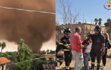 Tromba daria a Marsala feriti 4 bambini e cane salvato dalle macerie Scenario di guerra 364x230