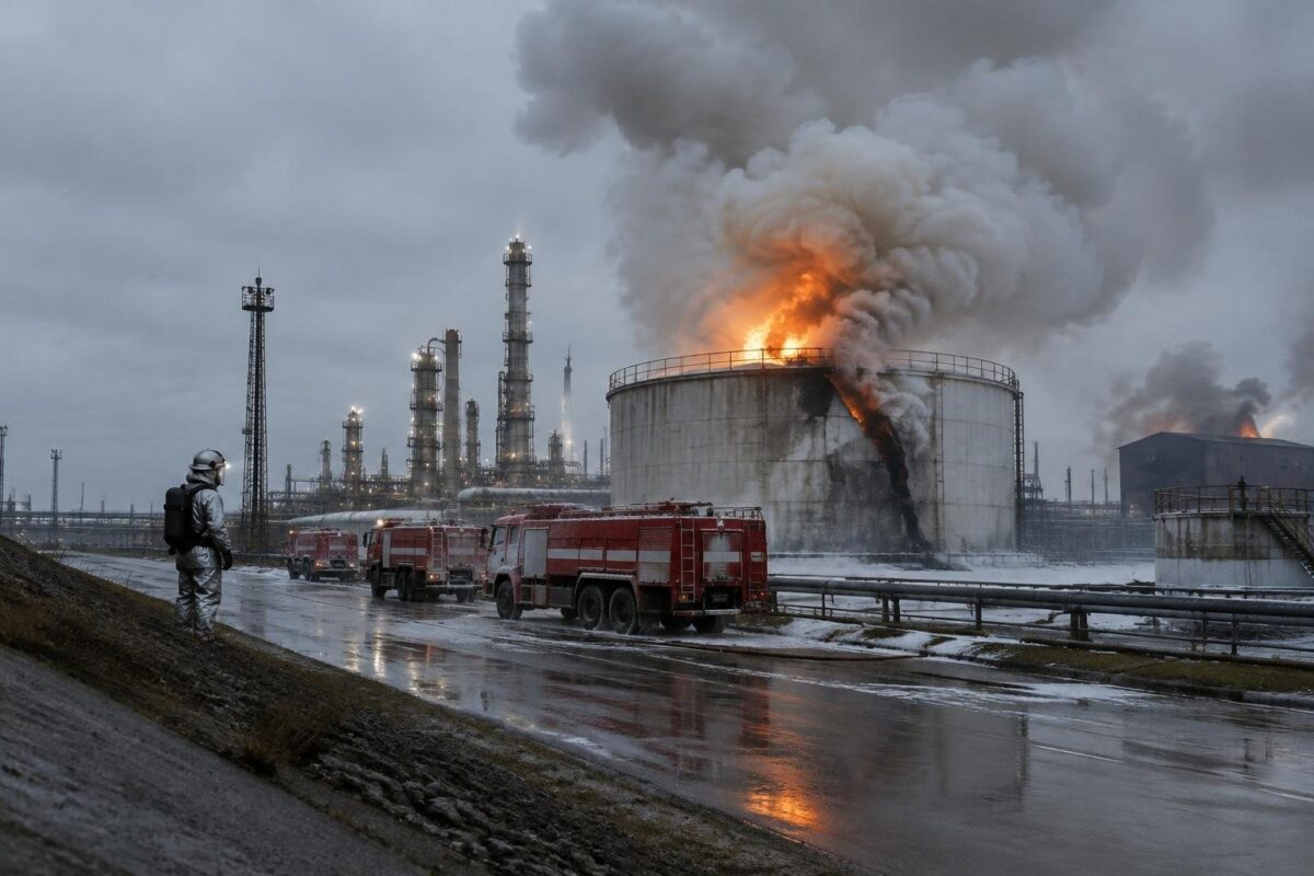 Attacco con droni in Leningrado: fuoco a terminale petrolifero