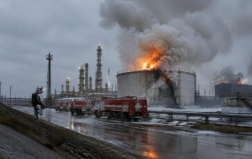 Attacco con droni in Leningrado: fuoco a terminale petrolifero